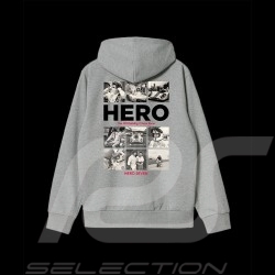 Sweatshirt Steve McQueen Mosaique 12h Sebring 1970 à capuche Gris Hero Seven - homme