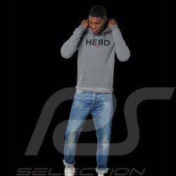 Sweatshirt Hoodie Steve McQueen Mosaique 12h Sebring 1970 Grau Hero Seven - Herren