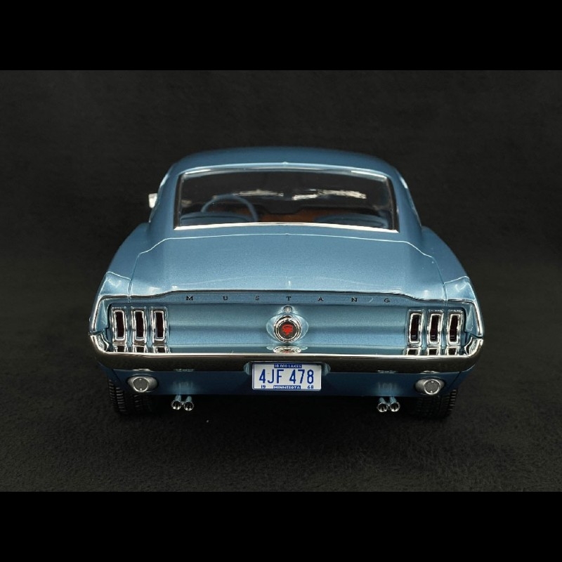 Ford Mustang Fastback GT 1968 Diamond blue 1/12 Norev 122703