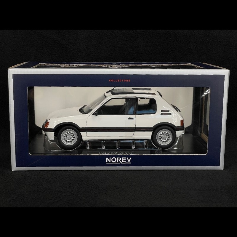 Voiture miniature PEUGEOT 205 GTI 1.6 115CH 1988 - NOREV - Blanc