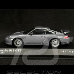 Porsche 911 type 996 GT3 phase I gris métallisé 1/43 Minichamps 430068008
