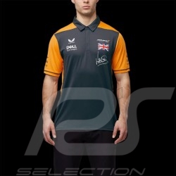 Polo-Shirt McLaren F1 Lando Norris Nr. 4 Driver Anthracite Grey / Papaya Orange TM0811 - herren
