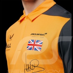 Polo McLaren F1 Lando Norris n°4 Pilote Orange Papaya / Gris Anthracite TM0811 - homme