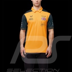 Polo-Shirt McLaren F1 Lando Norris Nr. 4 Driver Papaya Orange / Anthracite Grey TM0811 - herren
