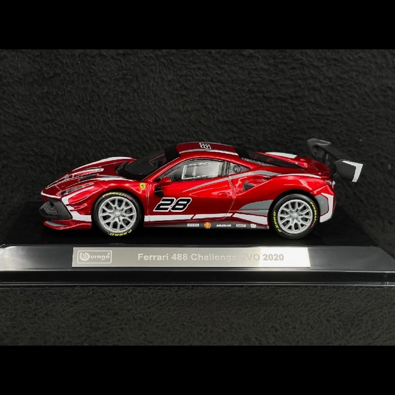 Ferrari 488 Challenge Evo Racing 2020 Red Rosso Corsa 1/43 Bburago