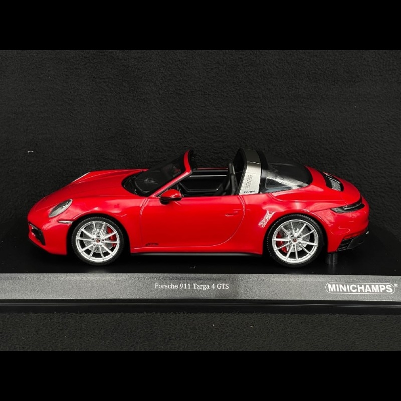 Porsche 911 Targa 4 GTS 2021 Rouge – Minichamps 1/18 – Neuf En Boîte