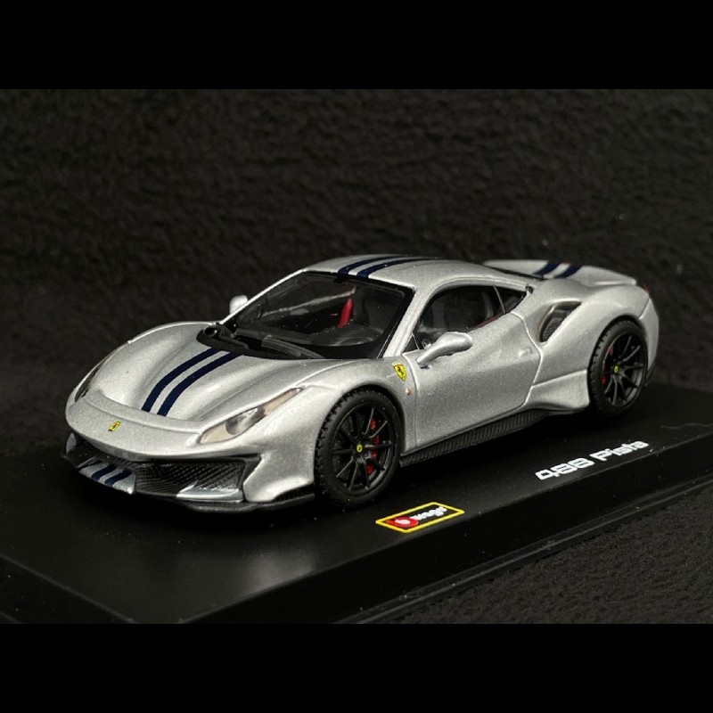 Ferrari 488 Pista 2018 Blu Scuro &ndash; Modellino Bburago 1:24 Die-Cast &ndash; Nuovo