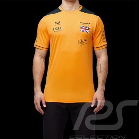 T-shirt McLaren F1 Lando Norris n°4 Set Up Papaya Orange / Anthracite Grey TM0809 - men