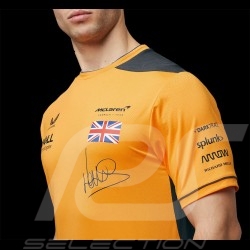 T-shirt McLaren F1 Lando Norris n°4 Set Up Papaya Orange / Anthracite Grey TM0809 - men