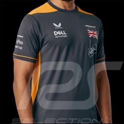 T-shirt McLaren F1 Lando Norris n°4 Set Up Gris Anthracite / Orange Papaya TM0809 - homme
