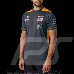T-shirt McLaren F1 Lando Norris n°4 Set Up Gris Anthracite / Orange Papaya TM0809 - homme