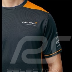 T-shirt McLaren F1 Team Norris Piastri Set Up Gris Anthracite / Orange Papaya TM0823 - homme
