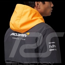 Veste McLaren F1 Team Norris Piastri Imperméable à Capuche Orange Papaya / Gris Anthracite TM0826 - homme