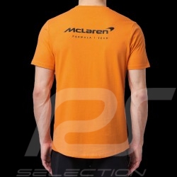 T-shirt McLaren F1 Team Norris Piastri Core Essentials Emblem Orange Papaya - homme