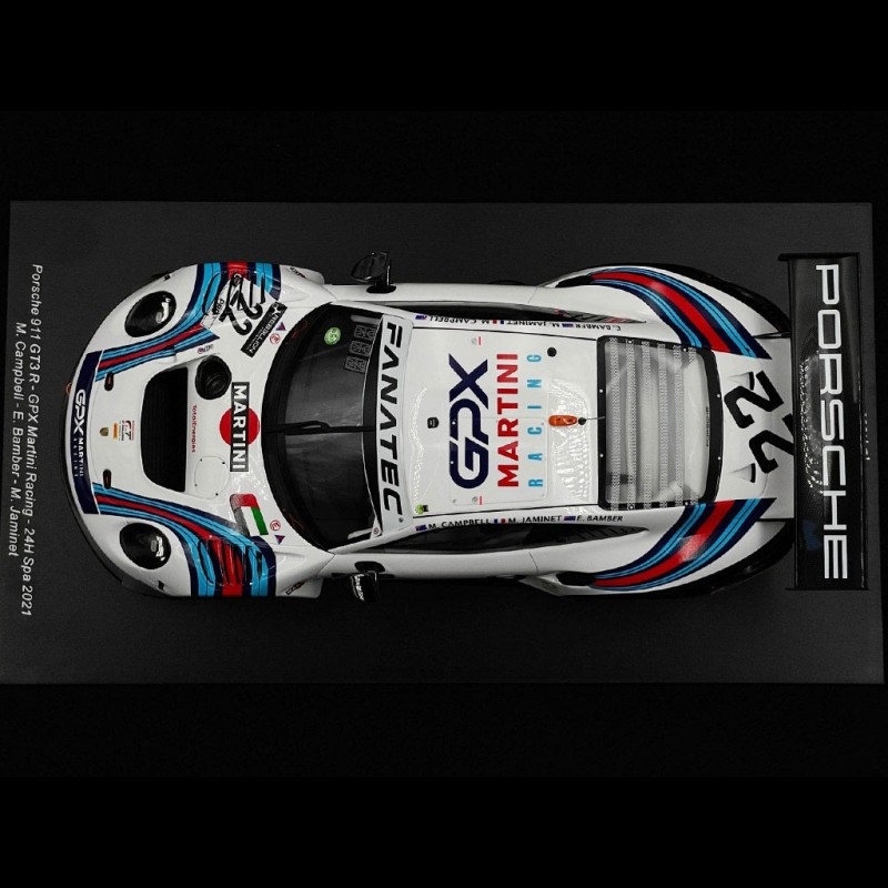 Porsche 911 GT3 R n° 22 24h Spa 2021 GPX Martini Racing 1/18 Spark 18SB038