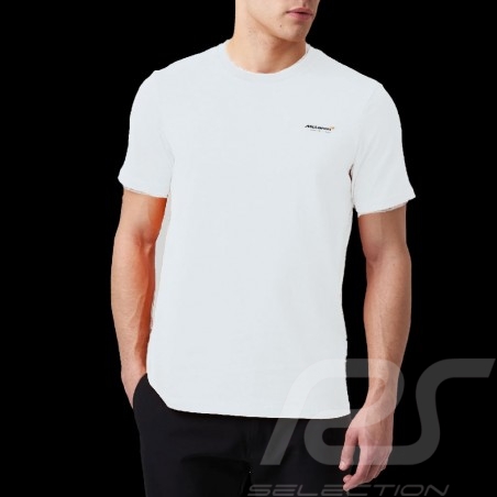 T-shirt McLaren F1 Team Norris Piastri Core Essentials Emblem Blanc - homme