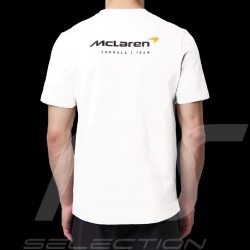 T-shirt McLaren F1 Team Norris Piastri Core Essentials Emblem Blanc - homme