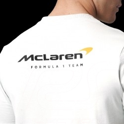T-shirt McLaren F1 Team Norris Piastri Core Essentials Emblem White - men