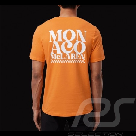 T-shirt McLaren F1 Team Norris Piastri Monaco Slogan Papaya Orange TM1465 - herren