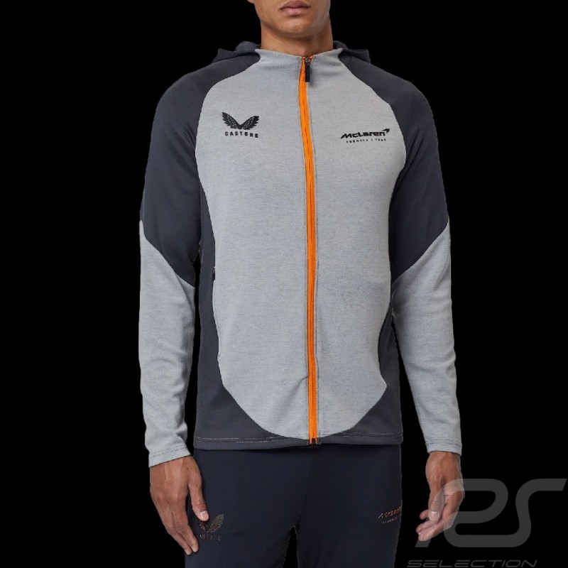 McLaren jacket F1 Team Norris Piastri Hoodie Full Zip Grey - men