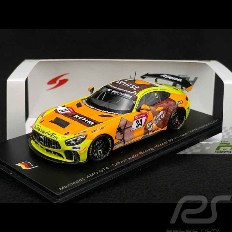 Mercedes-AMG GT4 Nr 34 24h Nürburgring 2021 Schnitzelalm Racing 1/43 Spark SG766
