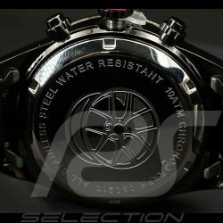 Motorsport Uhr Granpremio Chronograph Stahl Carbon-Effekt Schwarz / Rot Racing mit Spezialbox Helm Lorenz 030210AA