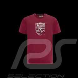 T-shirt Porsche Logo Ecusson Essential Burgundy Red WAP671PESS - men
