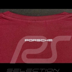 T-shirt Porsche Logo Ecusson Essential Burgundy Red WAP671PESS - men