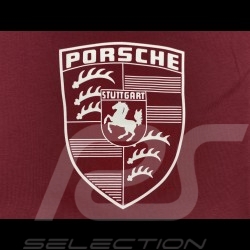 T-shirt Porsche Logo Ecusson Essential Rouge Bordeaux WAP671PESS - homme