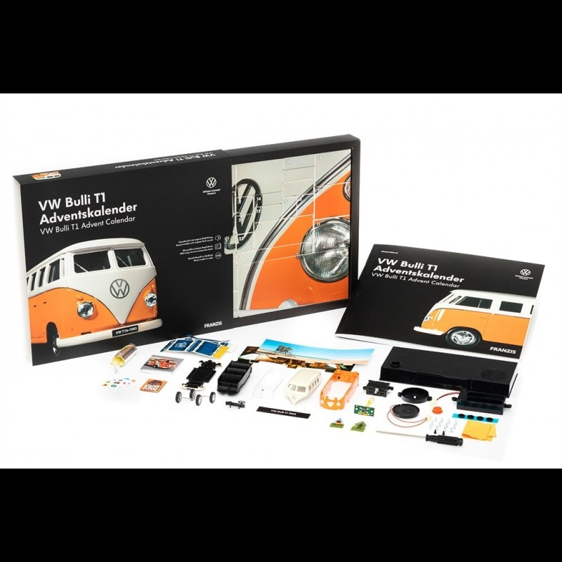 Calendrier de l'avent Volkswagen VW Transporter Combi T1 blanc / orange  1963 1/43 55134