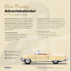 Calendrier de l'avent Elvis Presley Cadillac Eldorado 1953 beige 1/38 55120
