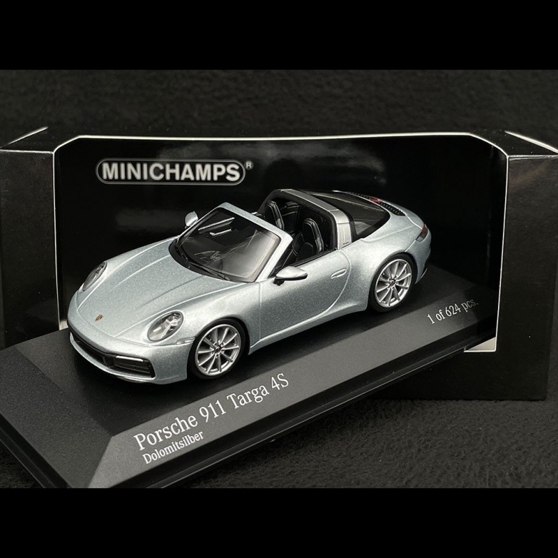 Porsche 911 Targa 4S Type 992 2020 Dolomite Silver 1/43 Minichamps ...