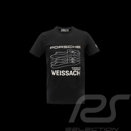 Porsche T-shirt Weissach Design Black / White WAP672PESS - men