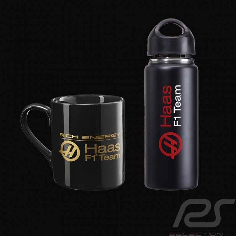 Tasse + Isolierflasche Haas F1 Schumacher Magnussen Schwarz