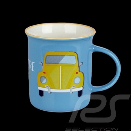 VW Beetle Mug Ceramic Blue 27596