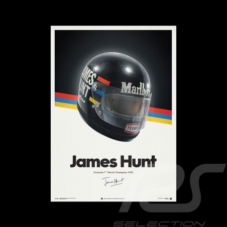 Póster Casco James Hunt 1976
