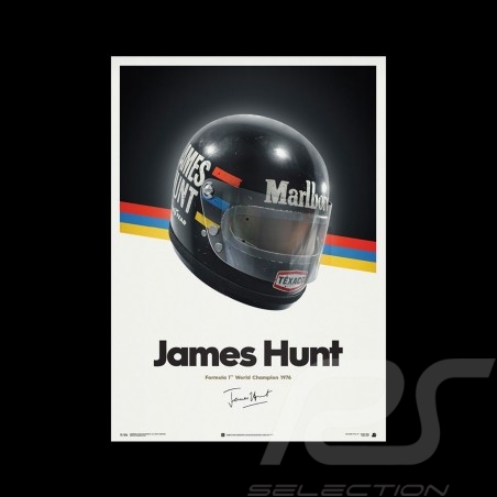 Poster Casque James Hunt 1976