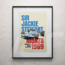 Poster Matra MS80 Jackie Stewart Vainqueur GP Monza 1969