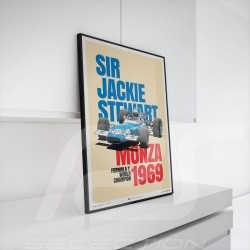 Poster Matra MS80 Jackie Stewart Vainqueur GP Monza 1969