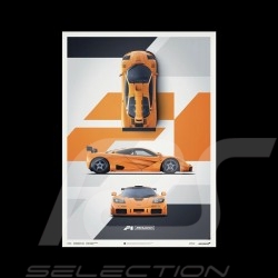 McLaren F1 GTR Papaya Orange Poster