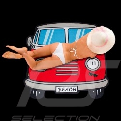 Serviette de plage VW Combi Grande taille Rouge 26633