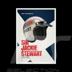 Jackie Stewart 1969 Helm Poster