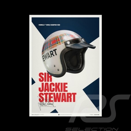 Jackie Stewart 1969 Helmet Poster
