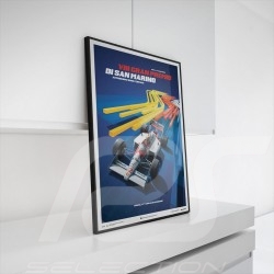 McLaren MP4/4 - Ayrton Senna - GP San Marino 1988 - Blue Poster