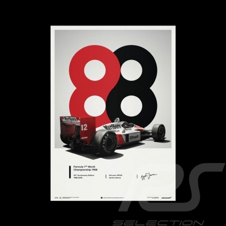 McLaren MP4/4 - Ayrton Senna - GP San Marino 1988 - 88 Poster