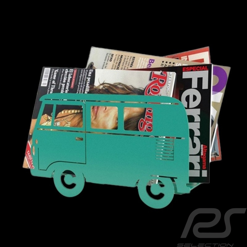 VW Bulli Zeitungsständer Metall Grün 26125