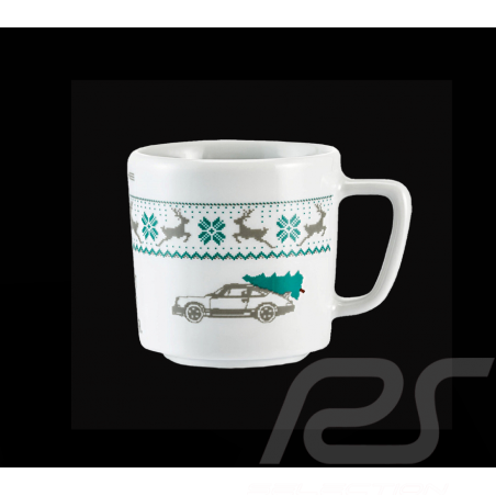 Tasse Porsche de Noël Collector à Expresso Blanc / Vert Porsche WAP0500030PESC