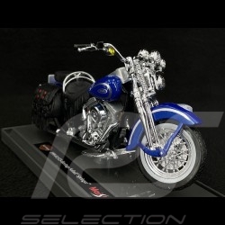 Moto Harley Davidson FLSTS Heritage Softail Springer 1999 Blau 1/18 Maisto 39360