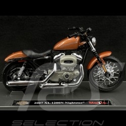 Moto Harley Davidson XL 1200N Nightster 2007 Marron 1/18 Maisto 39360