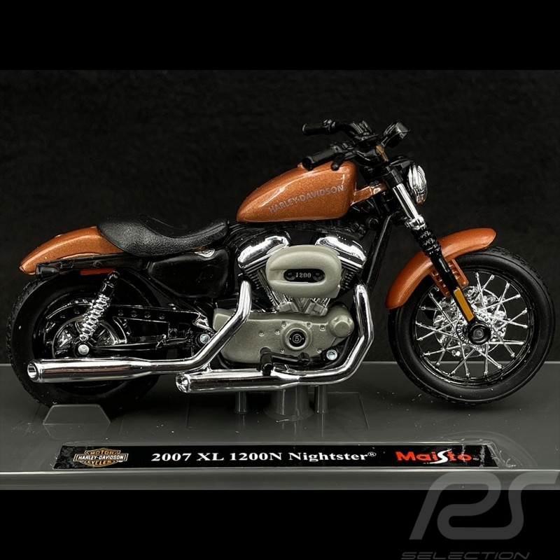 Moto Harley Davidson XL 1200N Nightster 2007 Marron 1/18 Maisto 39360